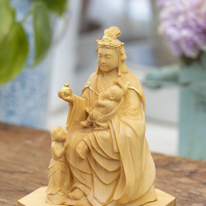 お盆お彼岸大特価　希少　魔除け掛軸★鬼子母神図★高さ：約151cm 掛け軸「十三佛」 箔押 尺五立 サイズ:190×54cm 掛軸 仏間 仏書