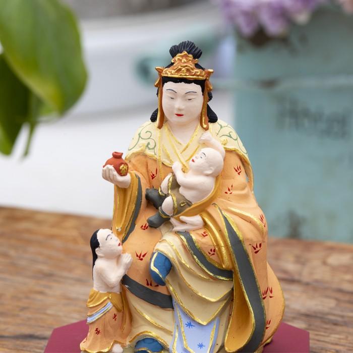 仏像 RIYAK 彩色 鬼子母神  BASIC 高さ85mm 横幅65mm 奥行き50mm ご本尊様 守本尊 本尊 仏様 仏壇 フィギュアの画像