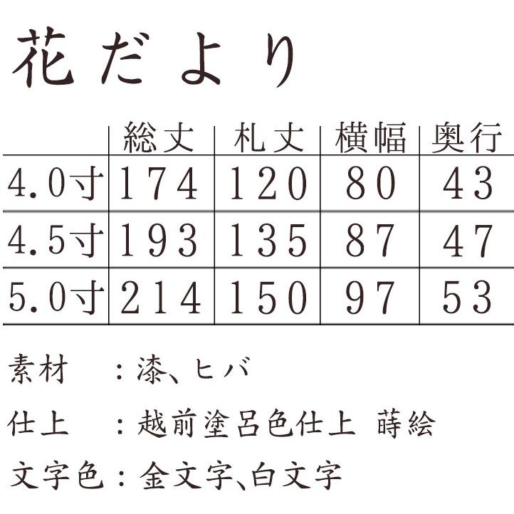 位牌 名入れ モダン おしゃれ 文字 込み 国産 お位牌 花だより 4.0寸位牌 送料無料_1