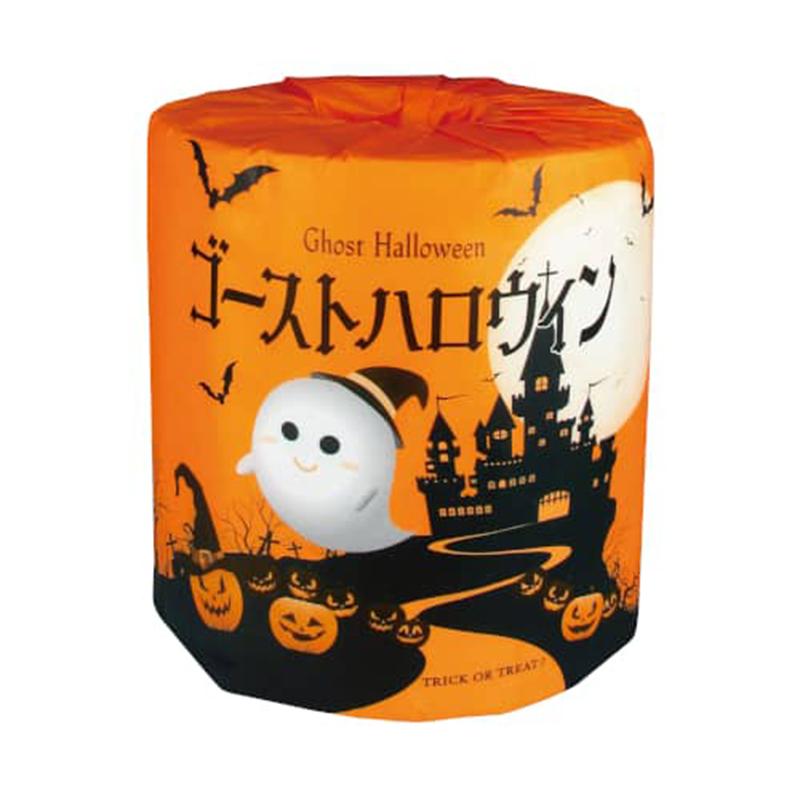販促用トイレットペーパー 林製紙 ゴーストハロウィン ダブル27.5M 個