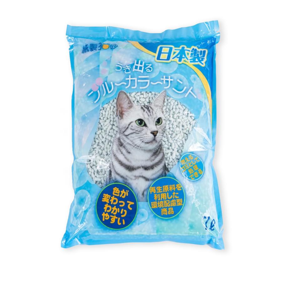 JPホームサプライ 紙製猫砂 うき出るブルーカラーサンド7L x7パック
