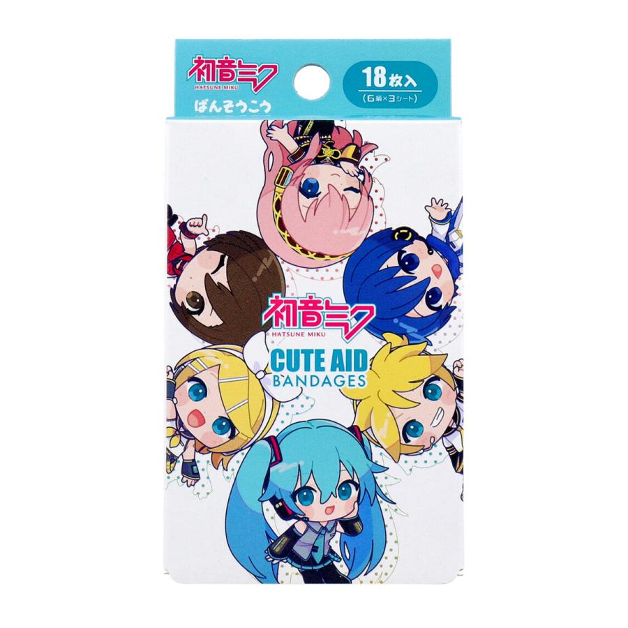 キャラクター救急絆創膏 サンタン CUTEAID 初音ミク 6デザインX3シート