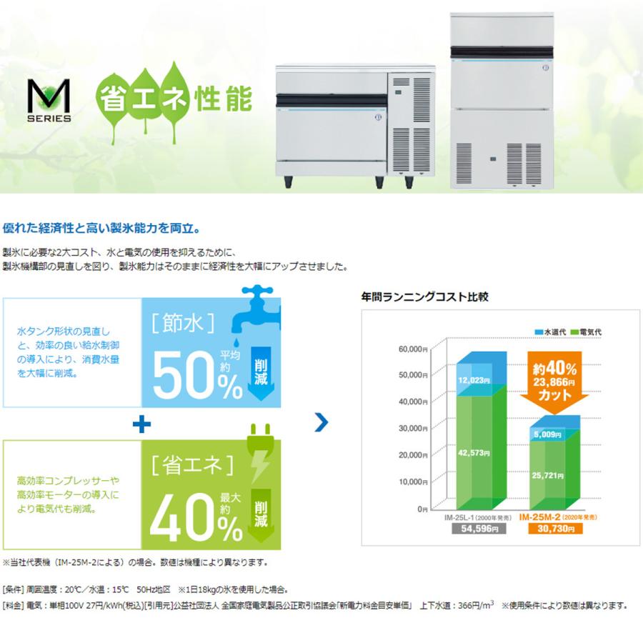 ホシザキ 業務用全自動製氷機 キューブアイスメーカー IM-25M-2 ホシザキ 業務用全自動製氷機 キューブアイスメーカー IM-25M-2