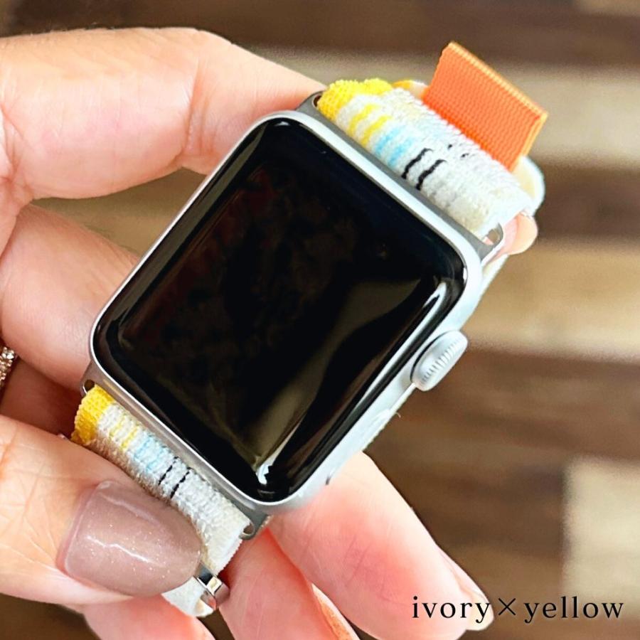 アップルウォッチ バンド スポーツ マジックテープ apple watch 40mm