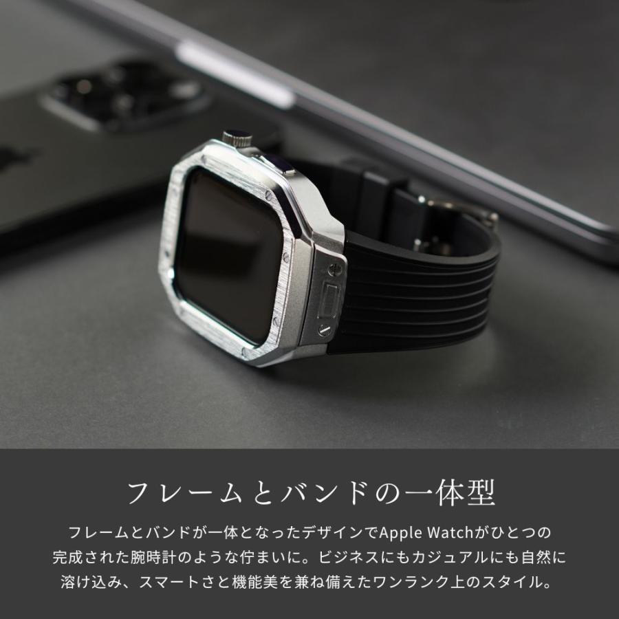 アップルウォッチ バンド ケース 一体型 44mm 46mm 45mm se apple