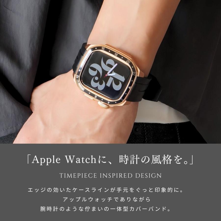 アップルウォッチ バンド ケース 一体型 メタル カバー apple watch