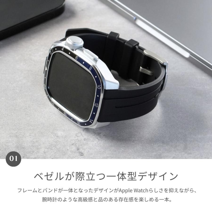アップルウォッチ バンド ケース 一体型 メタル カバー apple watch