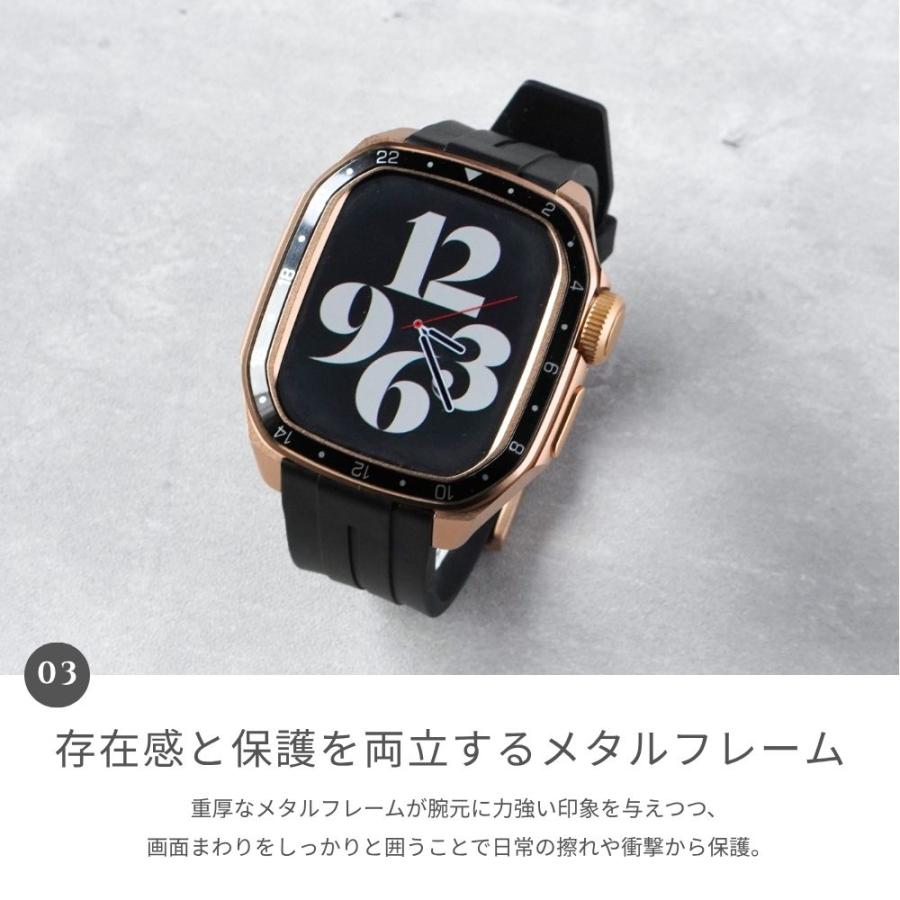 アップルウォッチ バンド ケース 一体型 メタル カバー apple watch