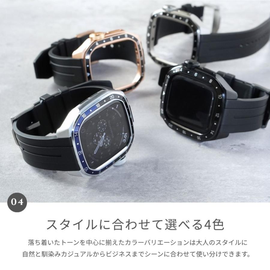 アップルウォッチ バンド ケース 一体型 メタル カバー apple watch