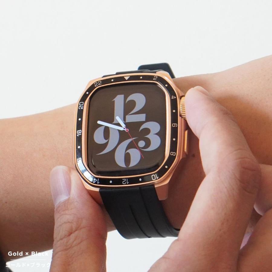 アップルウォッチ バンド ケース 一体型 メタル カバー apple watch