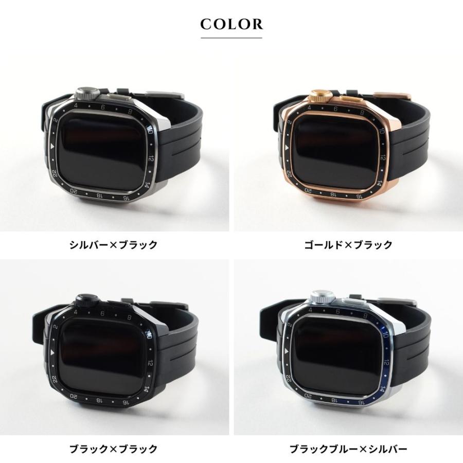 アップルウォッチ バンド ケース 一体型 メタル カバー apple watch