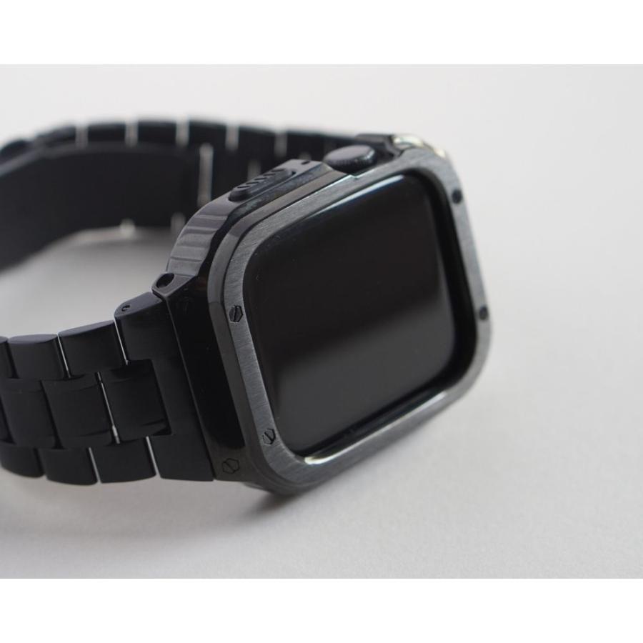 アップルウォッチ バンド ステンレス カバー ケース  apple watch 一体型 44mm 45mm 46mm 49mm 40mm 41mm 42mmの画像