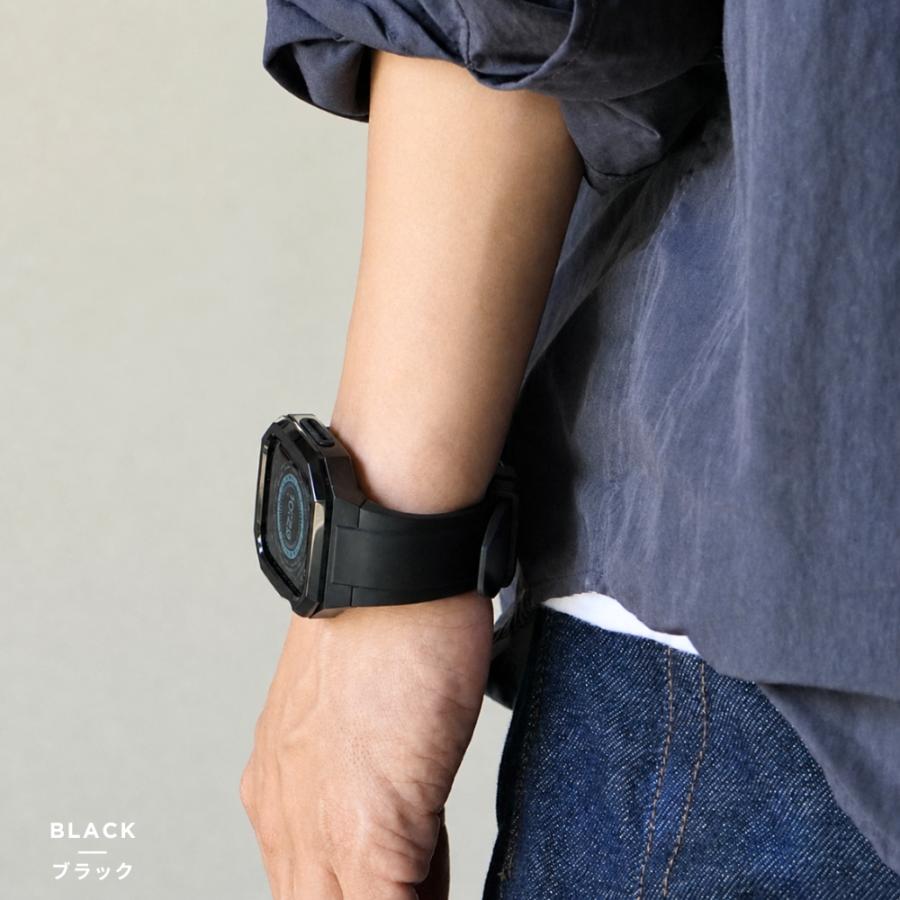 アップルウォッチ バンド メンズ 一体型 ステンレス Apple Watch 44mm 45mm 46mm 49mm ベルト ケース 高級の画像