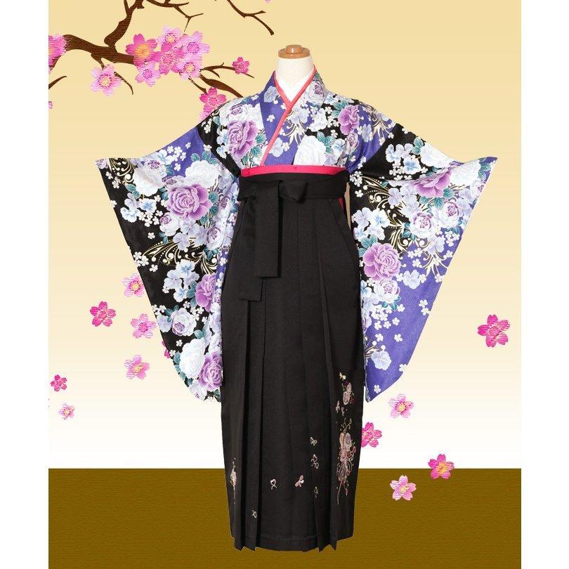 お得な特別割引価格 ジュニア 袴レンタル 卒業式 ジュニア着物女の子キッズ小学校の卒業式は袴レンタルでお値打ち 小学校 6年生衣装 薔薇リボン刺繍 袴黒色系 袴小学校 袴レンタル 薔薇着物 着物黒色 上下フルセット ジュニア 女子 ベビー 子ども服 Odro Wet Pl