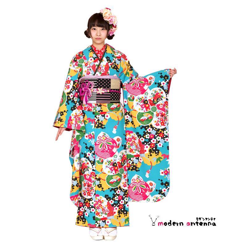 結婚式 振袖 レンタル フルセットレンタル レトロ モダン モダンアンテナmodern Antenna 小花水色系振袖レンタル フルセットレンタル 着物 Yahnt 名古屋貸衣装 通販 Yahoo ショッピング