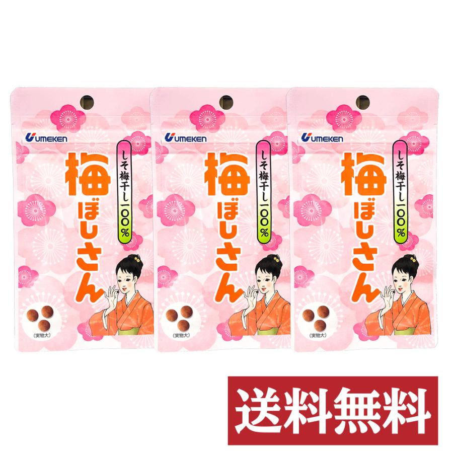 ほしうめさん ウメケン 梅ぼしさん・国産しそ梅干し100％ 16g : にっぽん