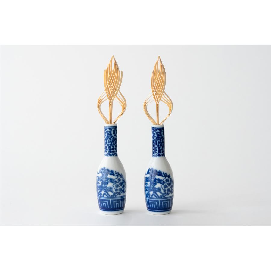 お神酒口 経木製 大型 一対 華やか 20センチ 伝統的 瓶子飾り 熨斗口