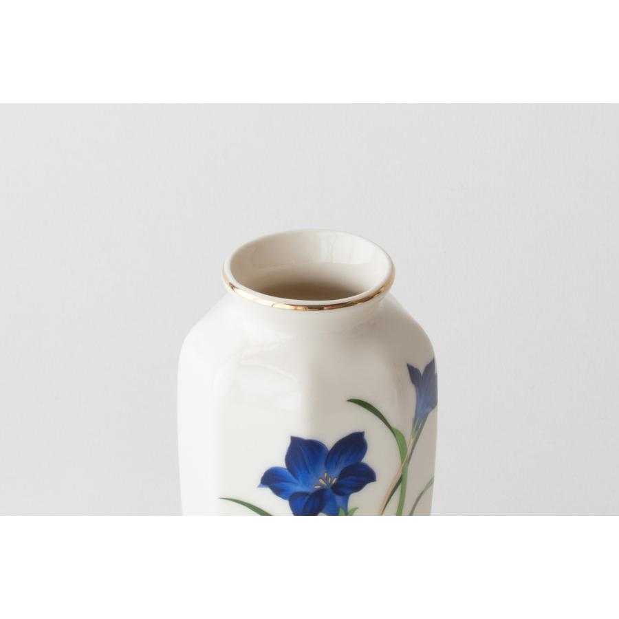八角花瓶 桔梗 5号 陶磁器 上品 15センチ モダン 花器 仏間花瓶 客間