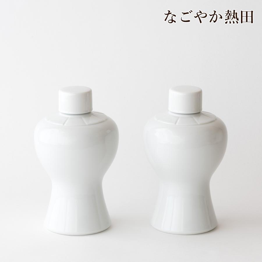 瓶子 一対 5寸 陶器 上品 16センチ 大型 伝統的 徳利 御神酒 白磁 神饌