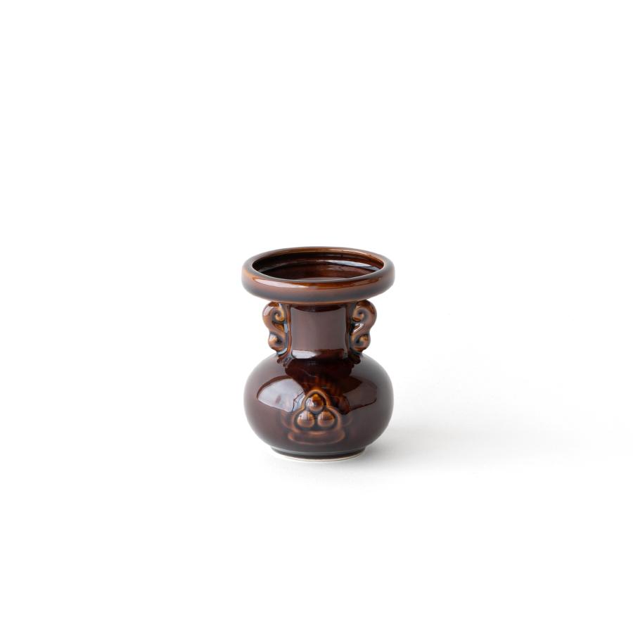 松立て 荒神紋 陶器 豪華 11.2センチ 紋付 荒神用 花立 花入 荒神松