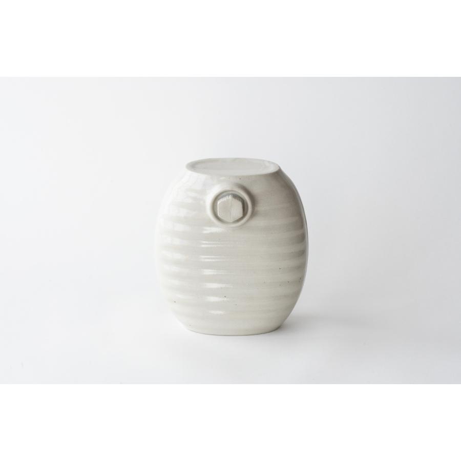 湯たんぽ　花器　暖簾おもり 陶器製 湯たんぽ 高田焼き シンプル 25センチ 伝統的 暖房器具 冷え