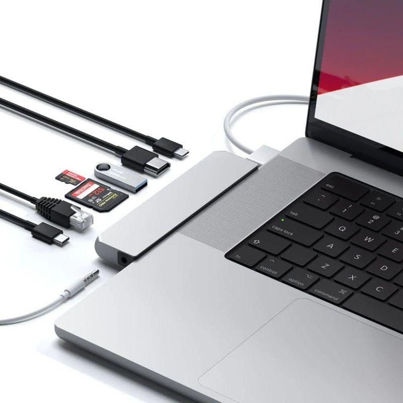 Satechi USB-C Proハブ Max 8in2 (シルバー) USB4 HDMI USB-A/Cデータ イーサネット SD 音声ジ｜naha｜06