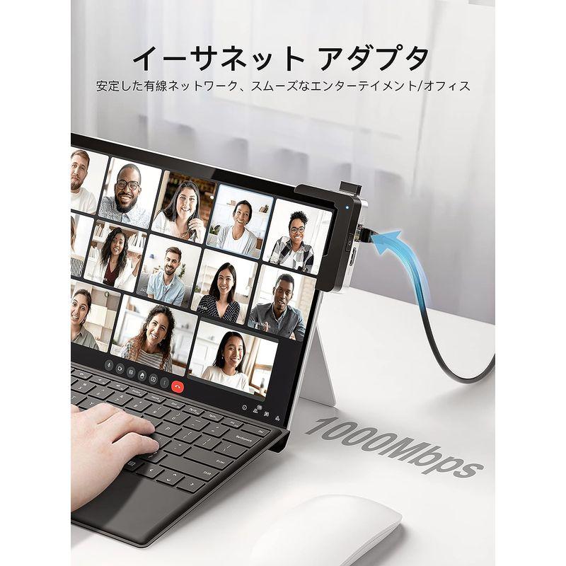 BYEASY Surface Pro8 ドッキング ステーション、6-in-1 Microsoft Surface Pro 8 USB-C｜naha｜02