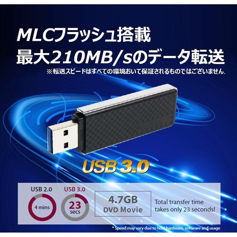 Transcend USBメモリ 32GB USB 3.1 MLCチップ搭載 キャップ式 ブラック TS32GJF780｜naha｜04