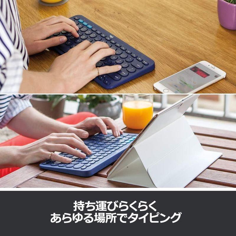 ロジクール ワイヤレスキーボード 無線 キーボード 薄型 小型 K380BL Bluetooth ワイヤレス Windows Mac iOS｜naha｜03