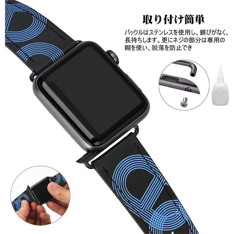 KCENTURY iWatchレザーバンド、AppleWatch Bandシリーズ7/6/5/4/3/2/1/SE/Edition/Spor｜naha｜04