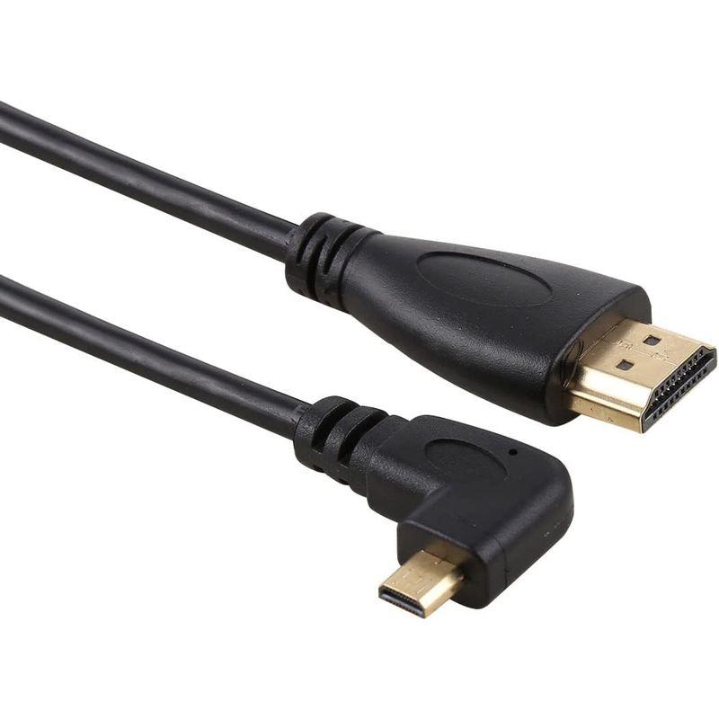 Chenyang 左角度 90度 Micro HDMI - HDMI オス V1.4ケーブル 150cm 4K 2K 携帯電話&タブレット用｜naha｜06