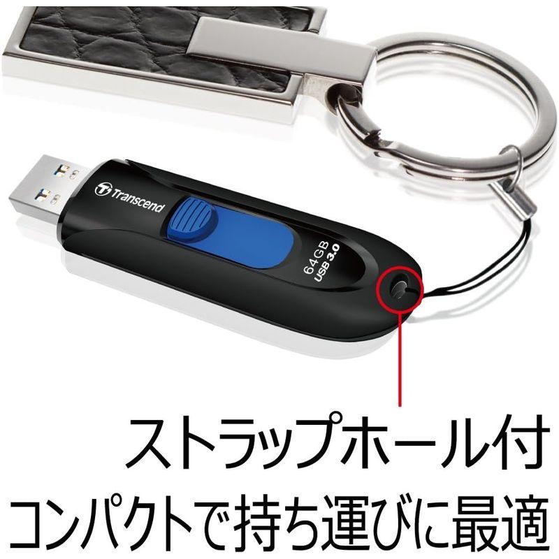 Transcend USBメモリ 128GB USB3.1 & USB 3.0 スライド式 ブラック TS128GJF790K｜naha｜05