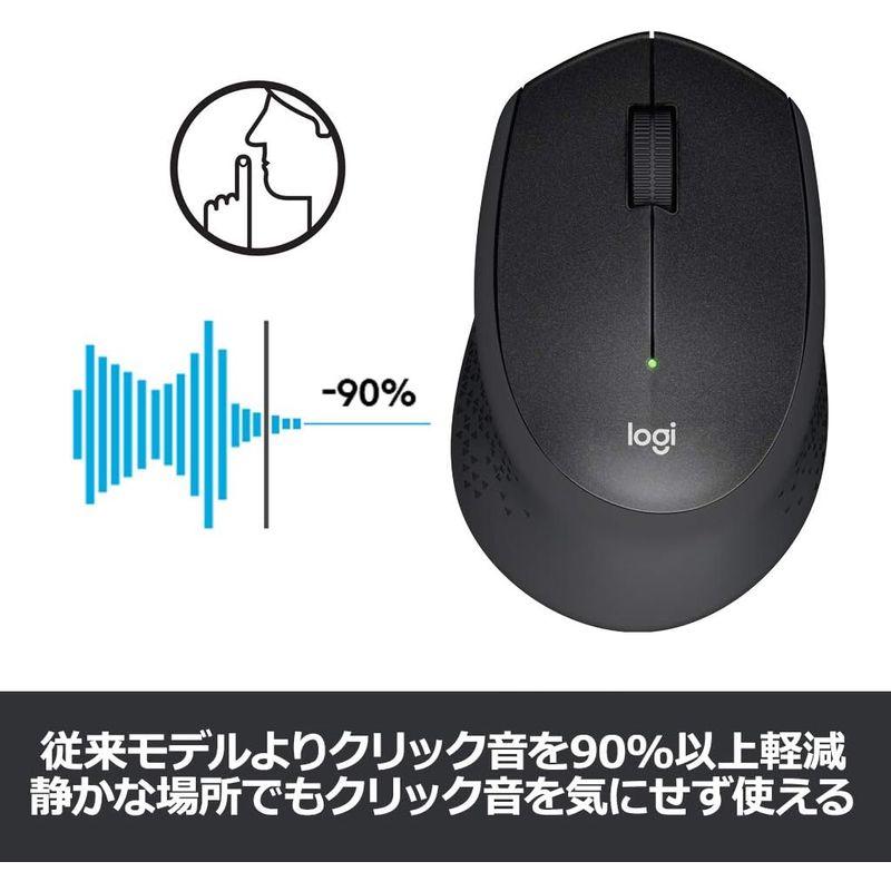 ロジクール M331BK ワイヤレスマウス 無線 静音 3ボタン 電池寿命最大24ケ月 マウス M331 ブラック 国内正規品｜naha｜07