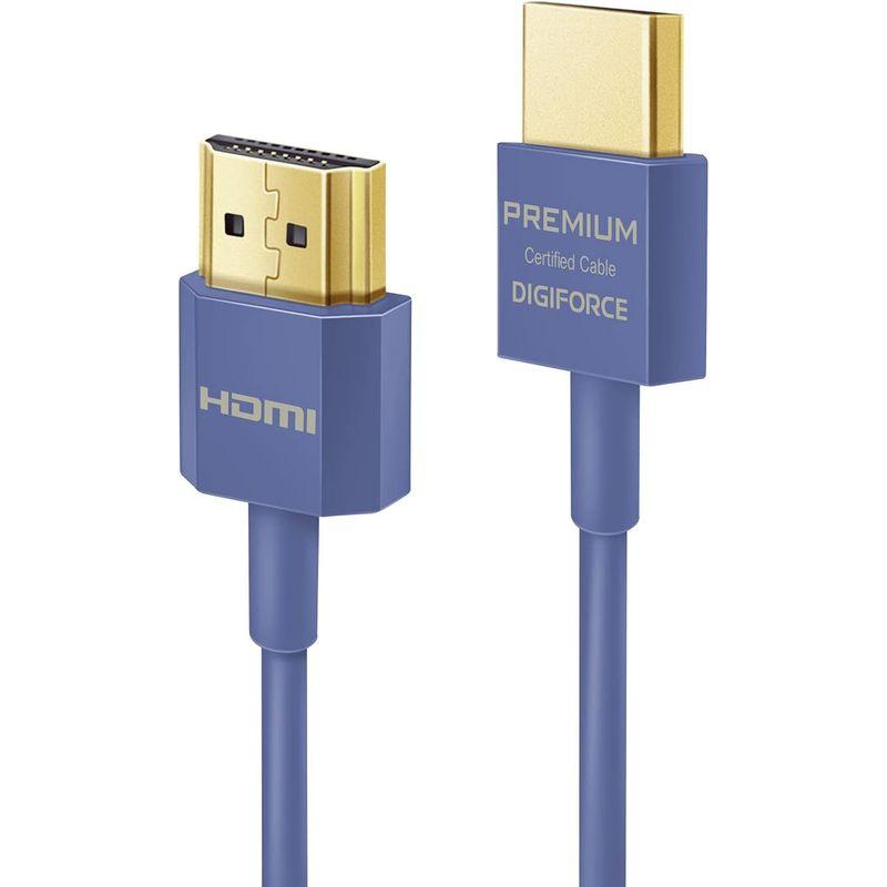 DIGIFORCE HDMI ケーブル 2.0 スリム 4K 60Hz プレミアムハイスピード HDMI 認証品 プレミアム TV ケーブル｜naha｜02