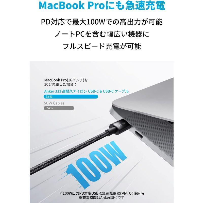 2本セットAnker 333 高耐久ナイロン USB-C & USB-C 2.0 100W ケーブル USB PD対応 MacBook Pr｜naha｜03