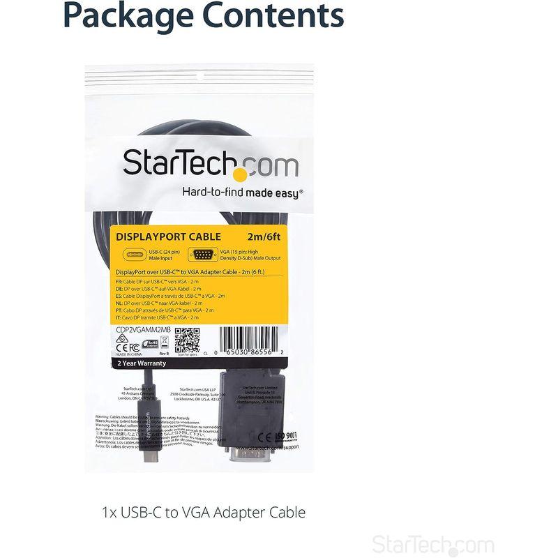 StarTech.com USB-C - VGA ケーブル2m1080pアクティブ変換Thunderbolt 3互換ブラック CDP2VGA｜naha｜06