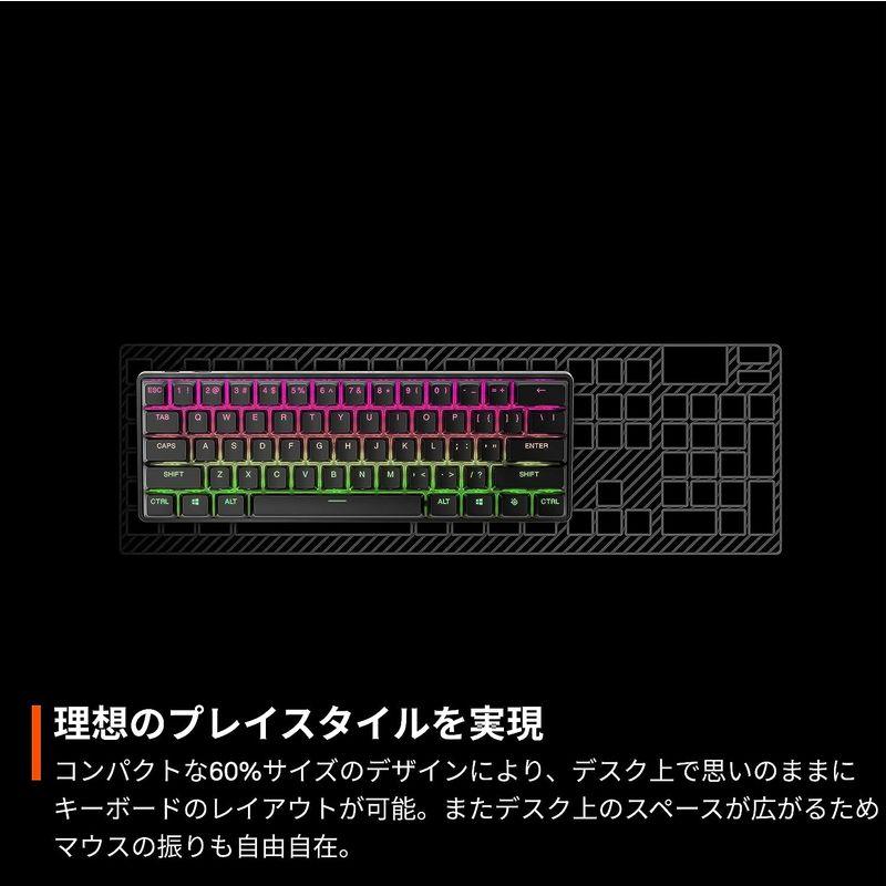 SteelSeries ゲーミングキーボード ミニサイズ Apex Pro Mini Wireless US 無線 ワイヤレス 英語配列 Q｜naha｜08