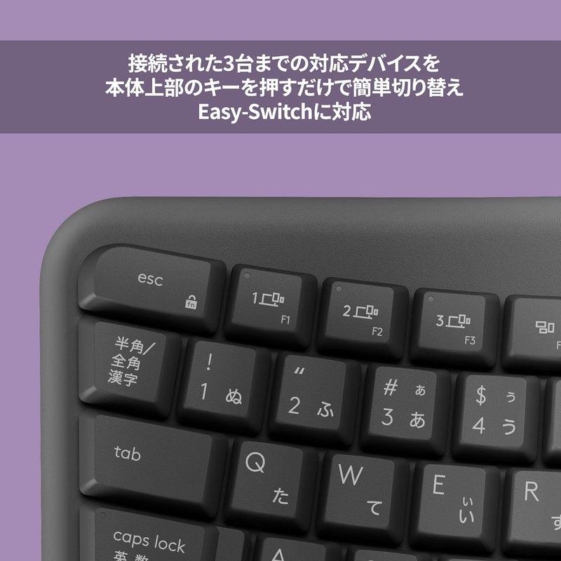 ロジクール WAVE KEYS K820 疲れにくい エルゴノミックキーボード Bluetooth Logi Bolt 日本語配列 ワイヤレ｜naha｜06