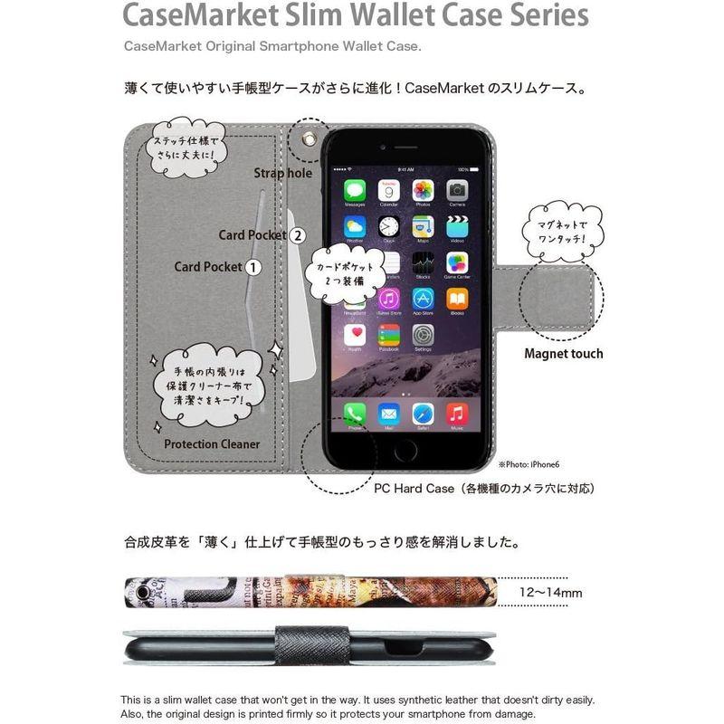 CaseMarket 手帳型 apple iPhone 6 Plus (iPhone6p) スリムケース ステッチモデル モノトーン B&W｜naha｜05