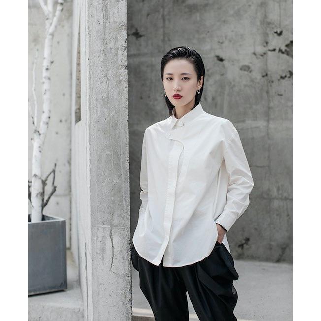 変わったシャツ レディース 白 かっこいい モード Nai0018 ない服 通販 Yahoo ショッピング