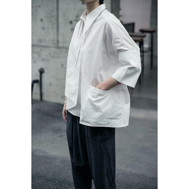 変形 白シャツ レディース 変わったシャツ アシンメトリー おしゃれ