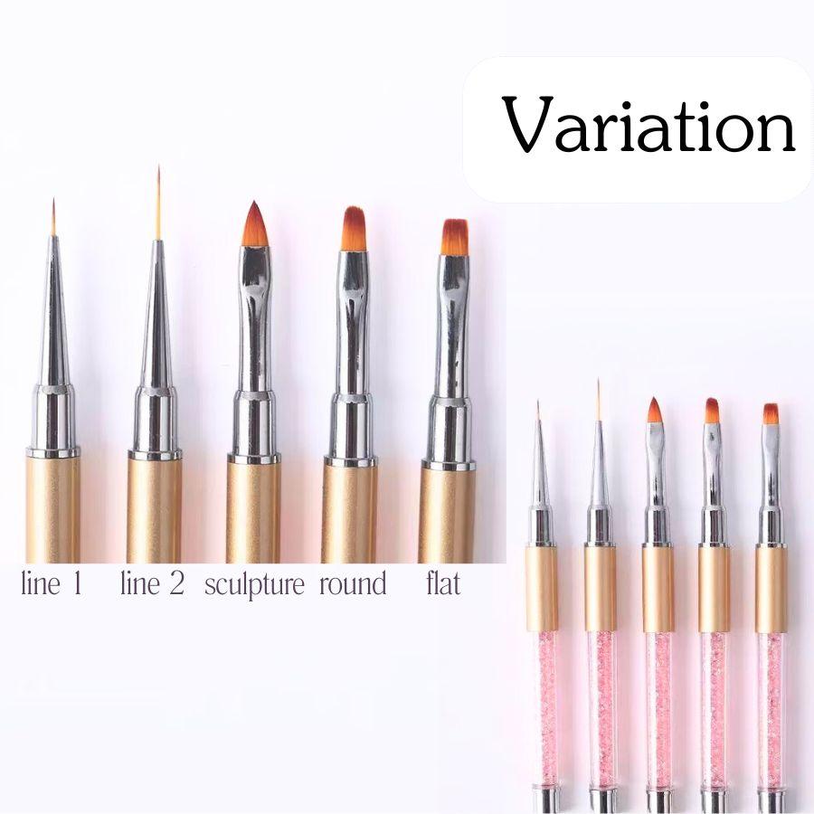 ace gel 筆 5本セット ネイルブラシ 5本セット ジェルブラシ ピンクブラシ ネイル筆 ネイル