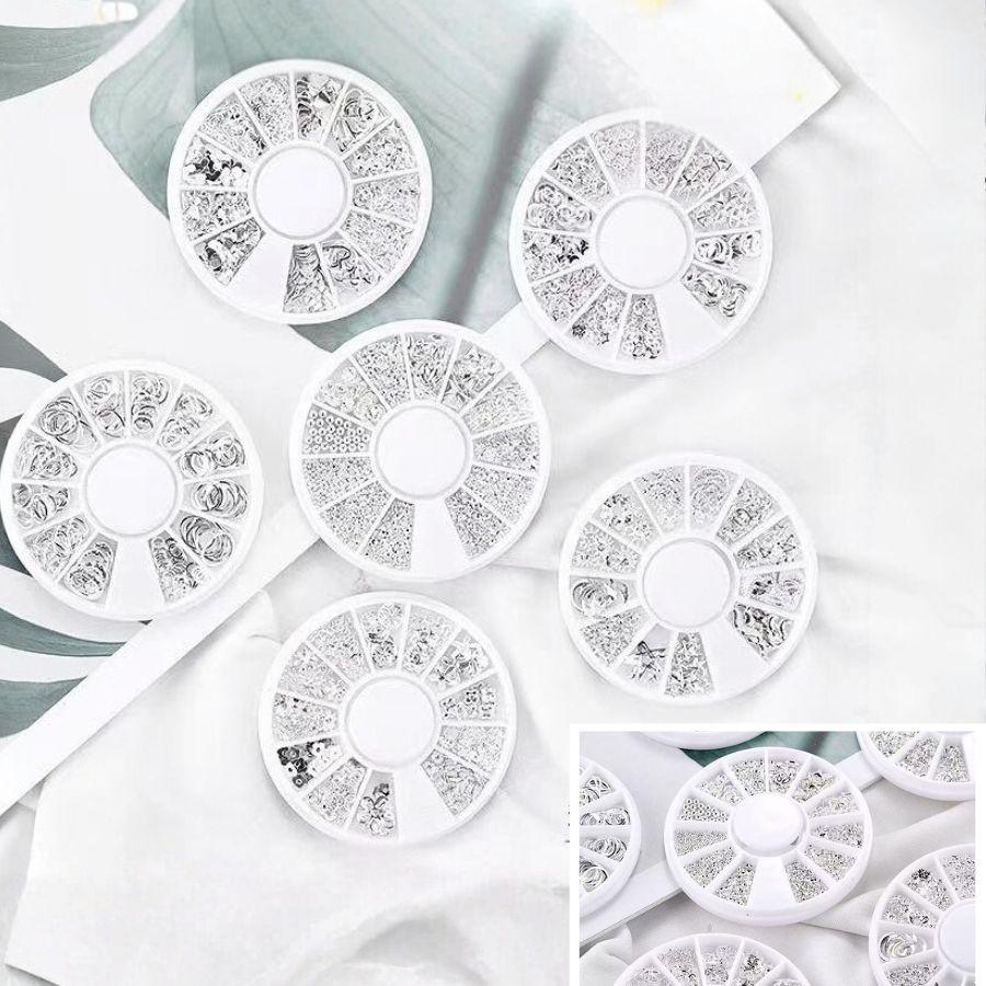 ネイルパーツ メタルパーツ 全6種類 星 スター シルバー ネイル