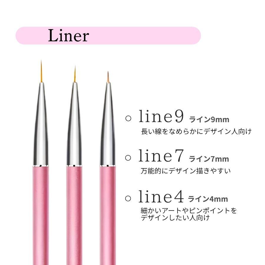 ネイルブラシ 3本セット キャップ付き ジェルネイル ネイル筆 ジェル