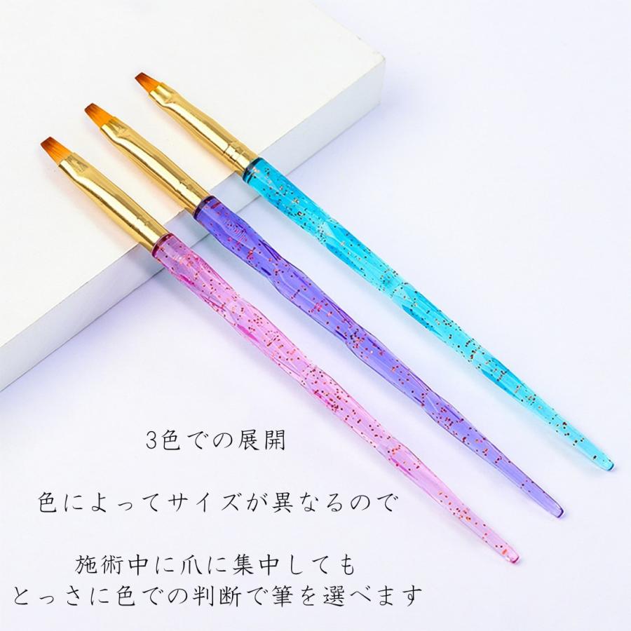 【中古002048】ネイルラボ ネイルマシン 綺麗　TAT購入新品ジェル筆3本 ネイルブラシ 3本セット ネイル筆 ジェルブラシ ジェルネイル アート