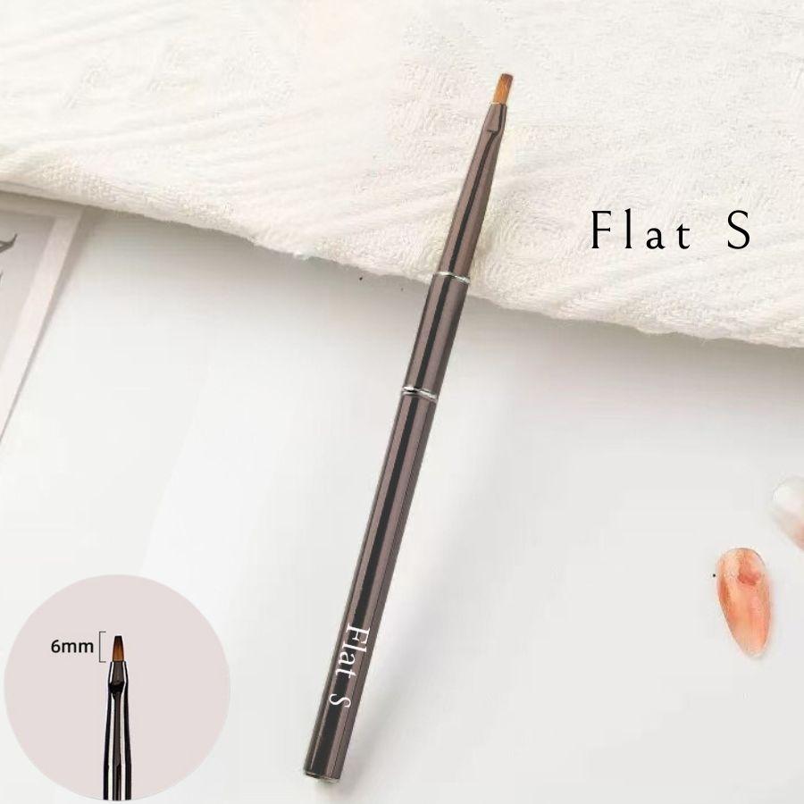 ネイルブラシ ネイル筆 キャップ付き 選べる9種 ジェルネイル カラー