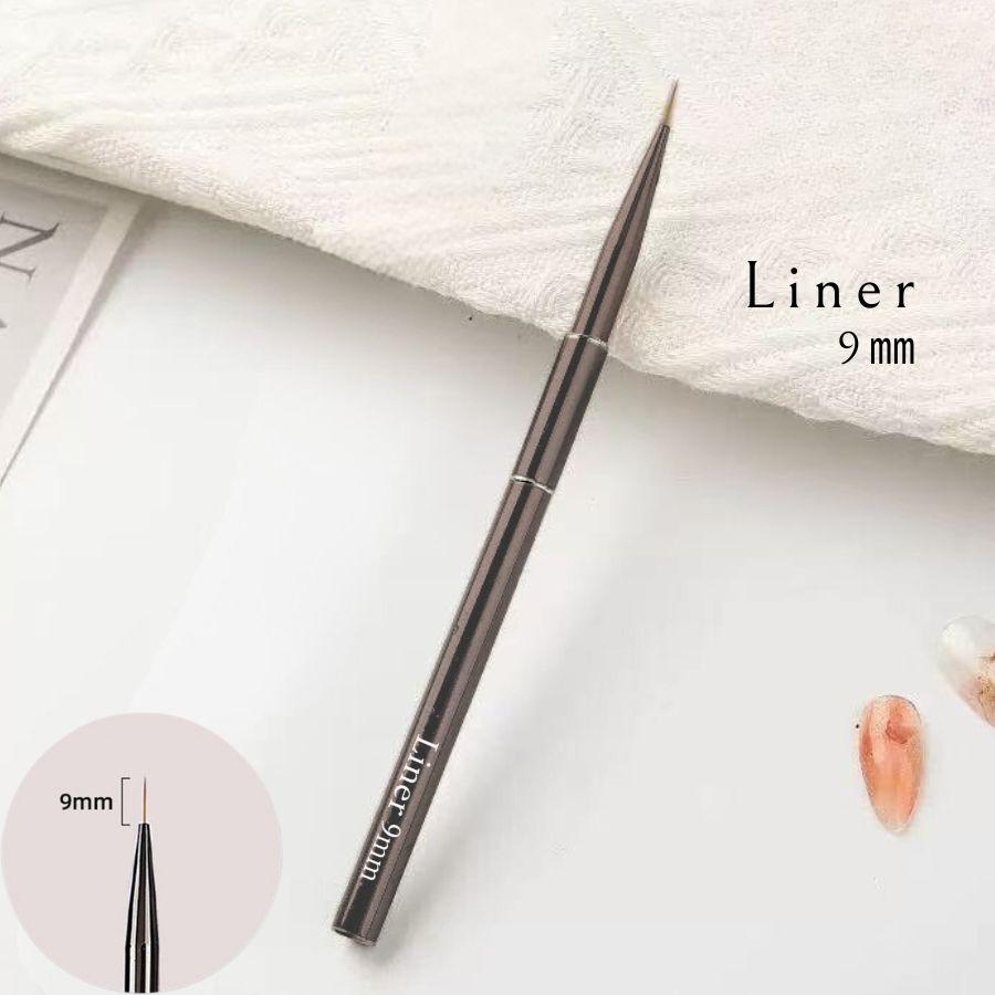 ネイルブラシ ネイル筆 キャップ付き 選べる9種 ジェルネイル カラー