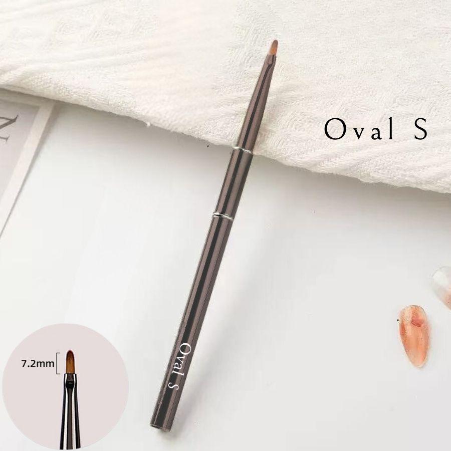 ネイルブラシ ネイル筆 キャップ付き 選べる9種 ジェルネイル カラー