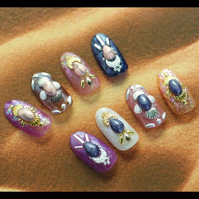 Shareydva シャレドワ ネイルパーツ インディアンストーン オーバル 6mm 4mm 10個入り 選べる5色 2 スタジオ ネイル 通販 Yahoo ショッピング