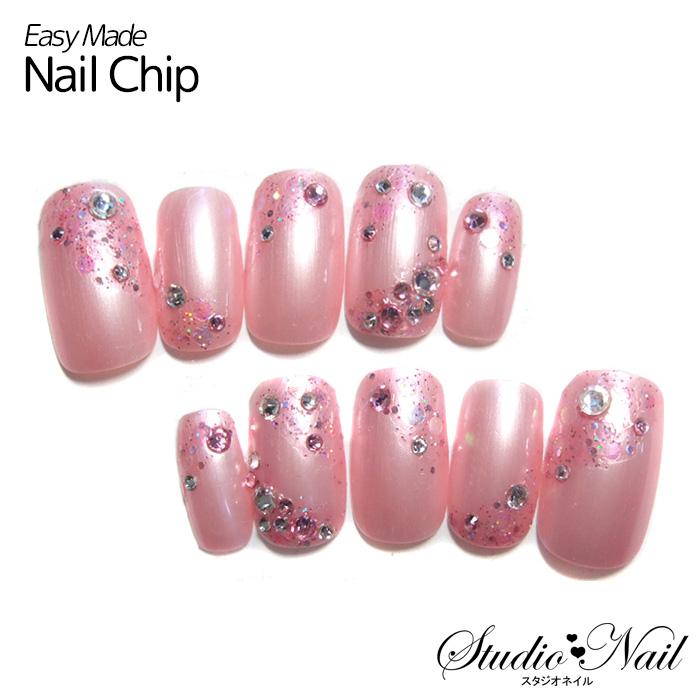 ネイルチップジェルコーティング付き オーダー ピンク パールベース ホログラム スワロ付き Ks 17 Ks Ks 17 1 スタジオネイル 通販 Yahoo ショッピング